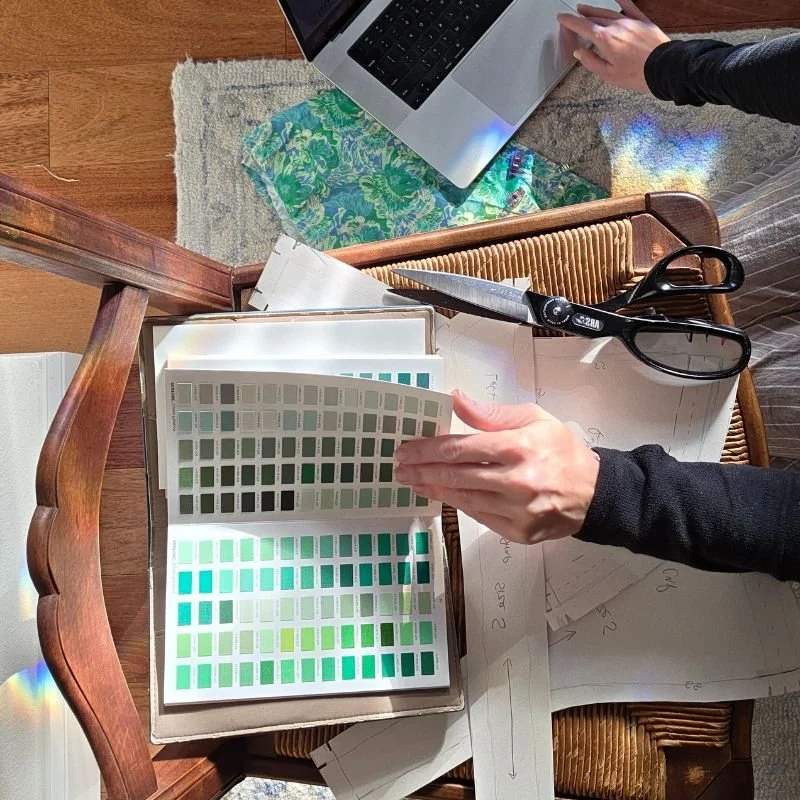 Katelyn Cunningham designing a color palette