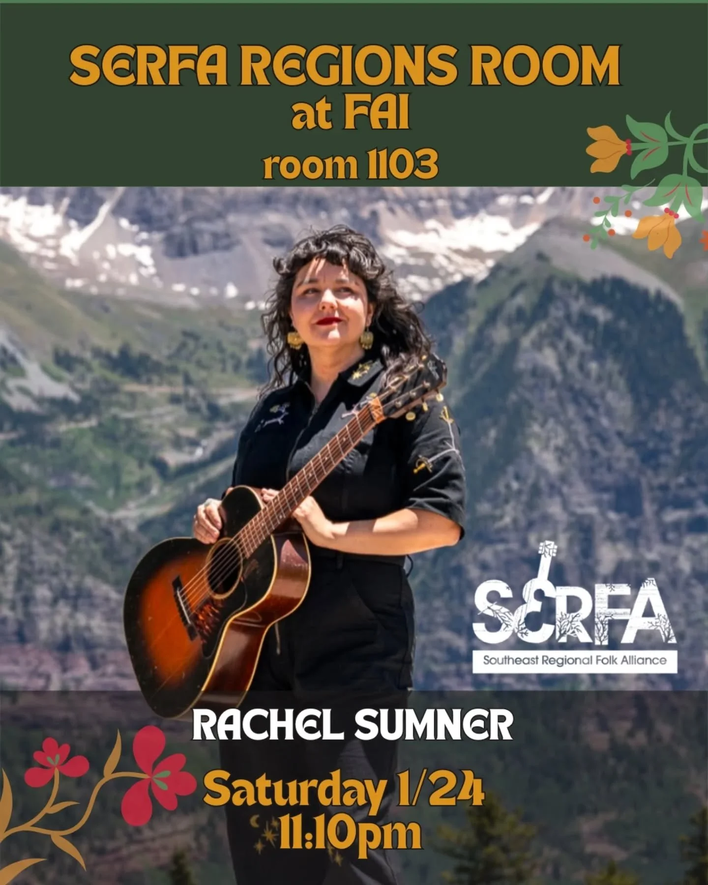 Hey @folk_alliance friends! We've had to make a few adjustments due to the weather coming in this weekend. Check out the changes to tonight's lineup! Come on by room 1103!