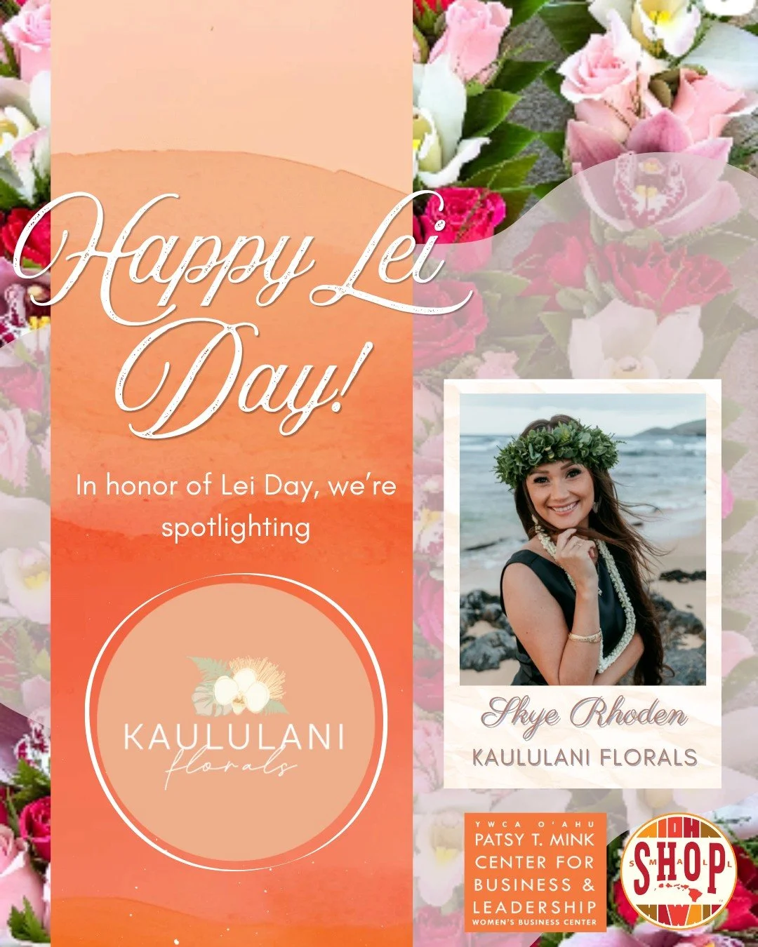 Happy Lei Day Hawai'i Nei! As we wrap up May Day, we want to spotlight one of our local small businesses, @KaululaniFlorals out of Kailua, HI.

Kaululani is a recent graduate of our YWahine in Business Incubator Cohort 8. 

Whether it&rsquo;s a lei p