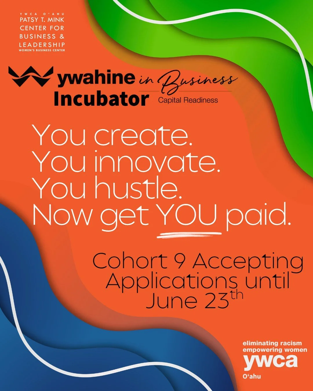 ✨ Apply for Cohort 9 &mdash; YWahine In Business Incubator! ✨ Do you have a business idea or a side-hustle you're ready to take to the next level? Now is your time! 🙌 Apply today for the YWahine In Business Incubator Cohort 9, a 7-week course offeri