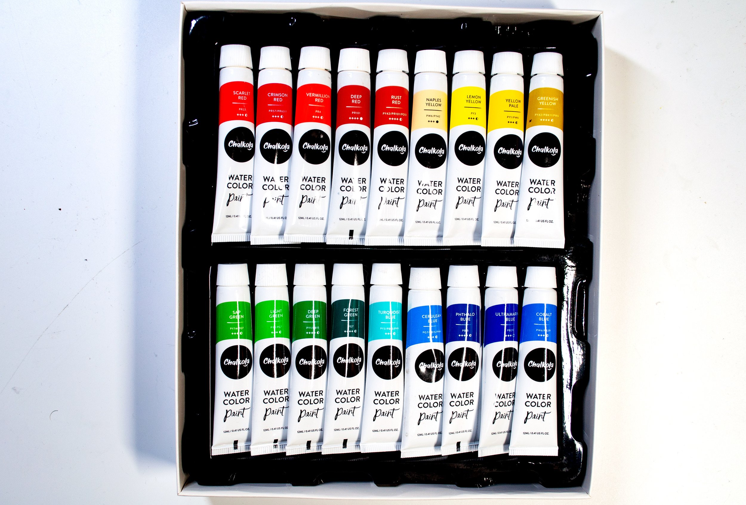 36 Watercolor Paint Set + 28 Waterbrush Pens - Chalkola Art Supply