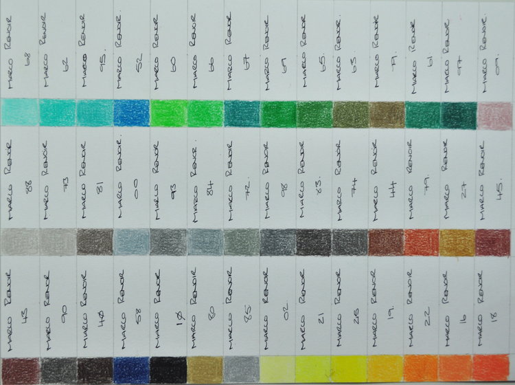 Marco Renoir Color Chart