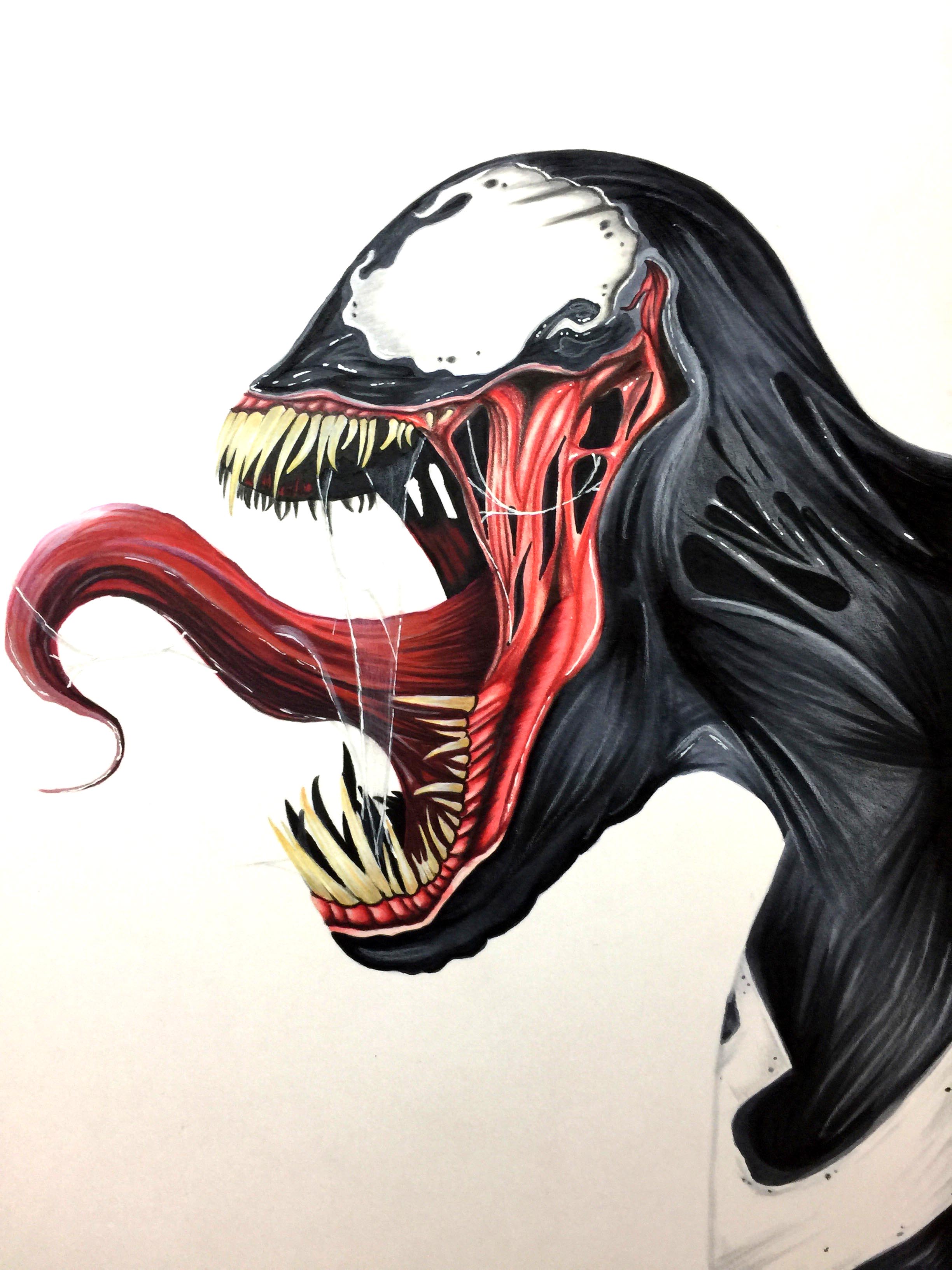 Venom vs Spiderman Drawing | Spider-Man Amino
