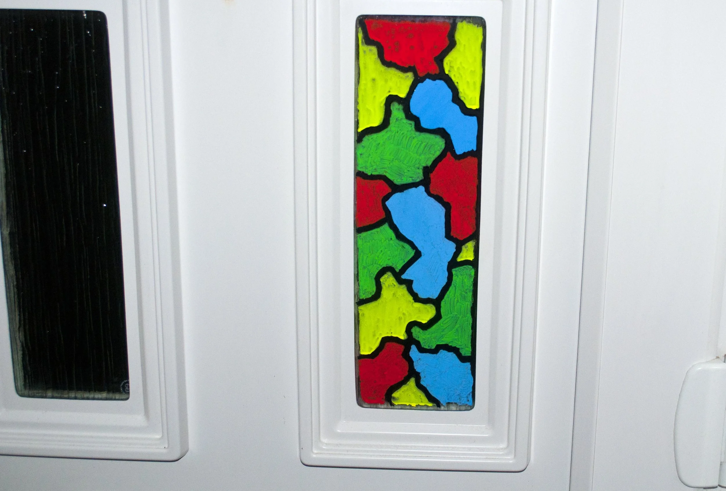 Front Door Stain Glassed Markers 