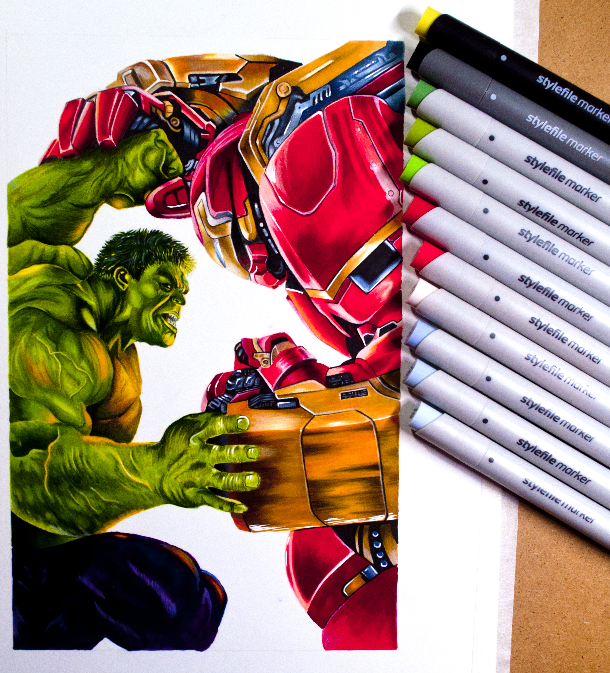 Hulk Vs Hulkbuster Speed Drawing Stylefile Markers — The Art Gear