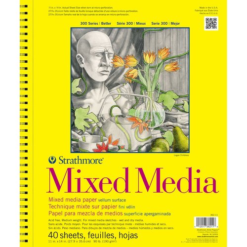 Strathmore 500 Series Visual Mixed Media Journal, Vellum, White