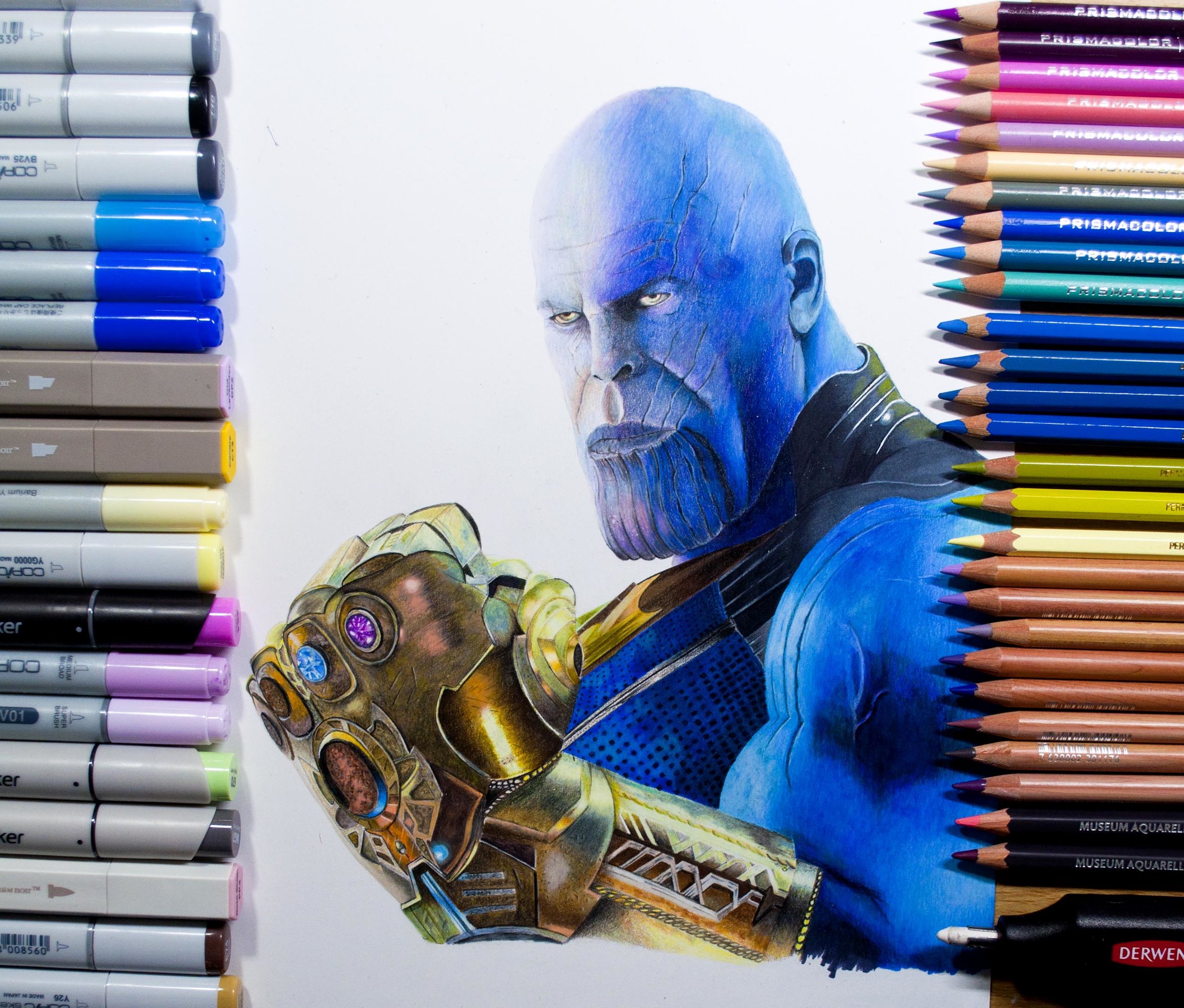 Drawing thanos with gauntlet  YouTube