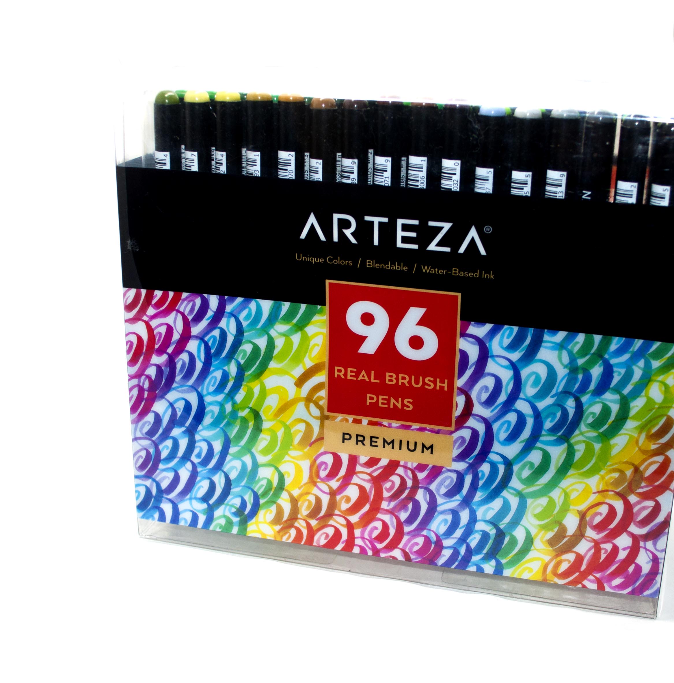 thumbnail interactive-video image 1 of ARTEZA Real Brush Pens – 96 Watercolor Markers With Travel Case (ARTZ-8340) 1 of 6