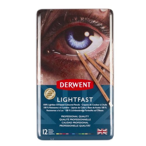 Derwent Lightfast Colored Pencils 72 Tin, Set of 72, 4mm Wide Core, 100%  Lightfast, Oil-based, Premium Core, Creamy, Ideal for Drawing, Coloring