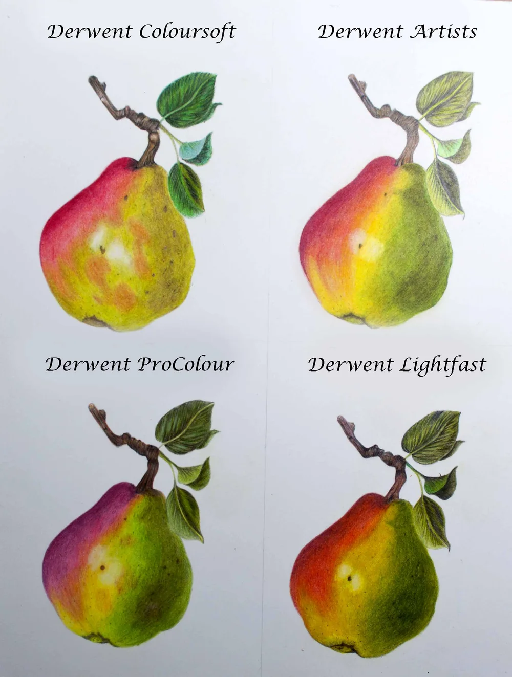 Derwent Artists, Lightfast, Coloursoft & Procolour Comparison — The Art ...