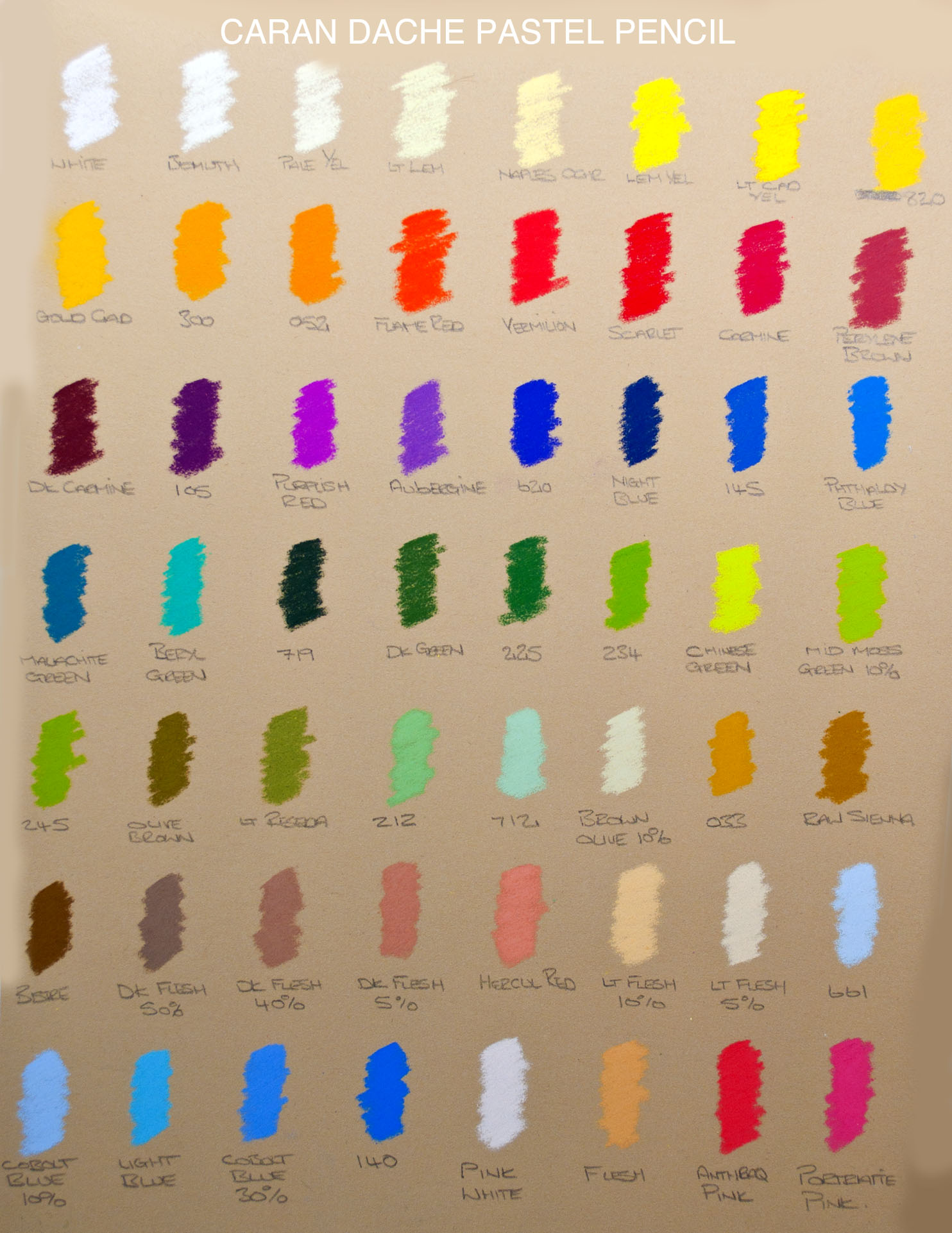 Sets of 12 40 76 Assorted Colours Caran dAche Caran d'Ache Dry Pastel Pencils 20 