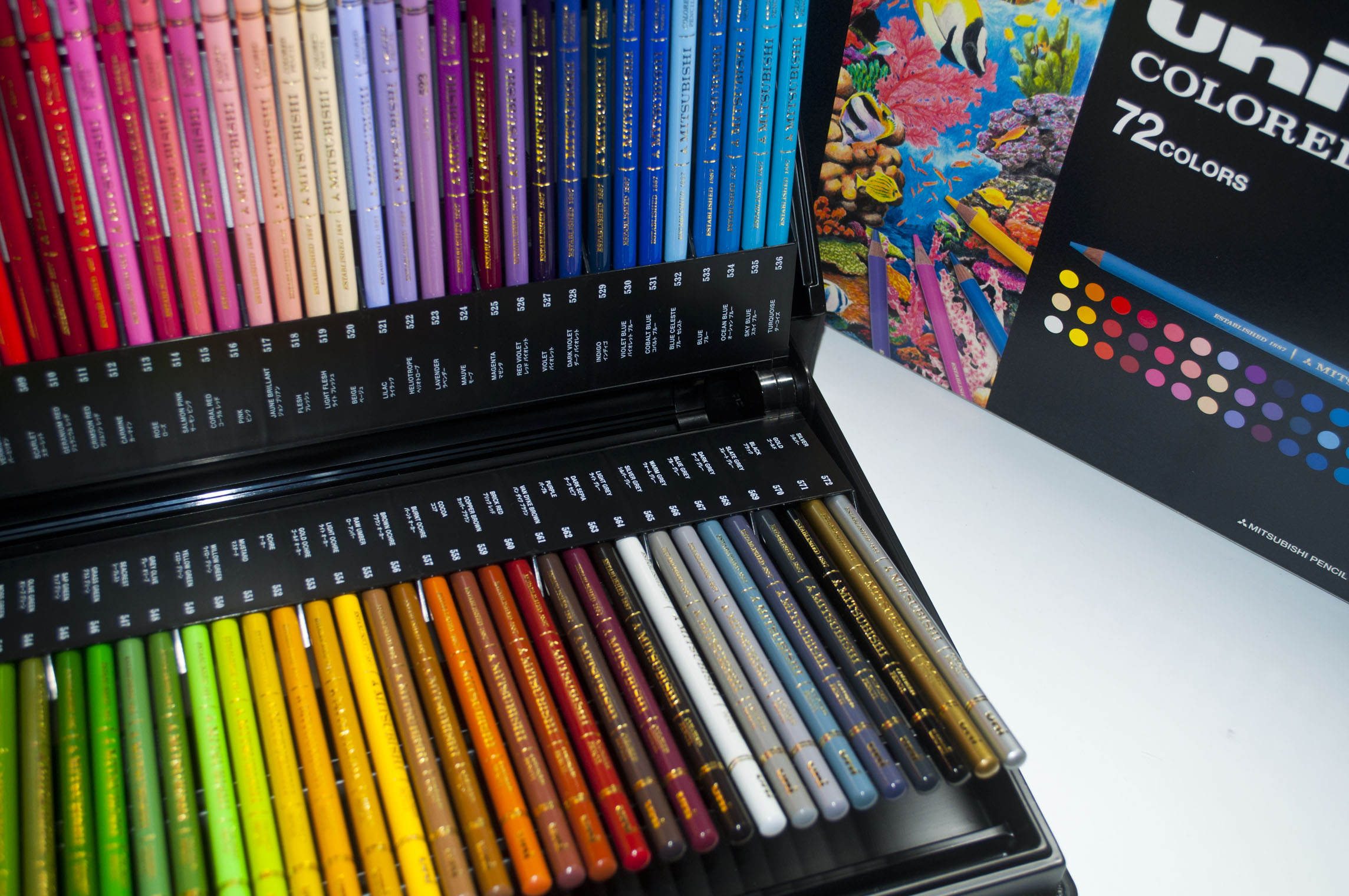 MITSUBISHI color Pencil Uni Colored Pencils 72 Colors Set From Japan 