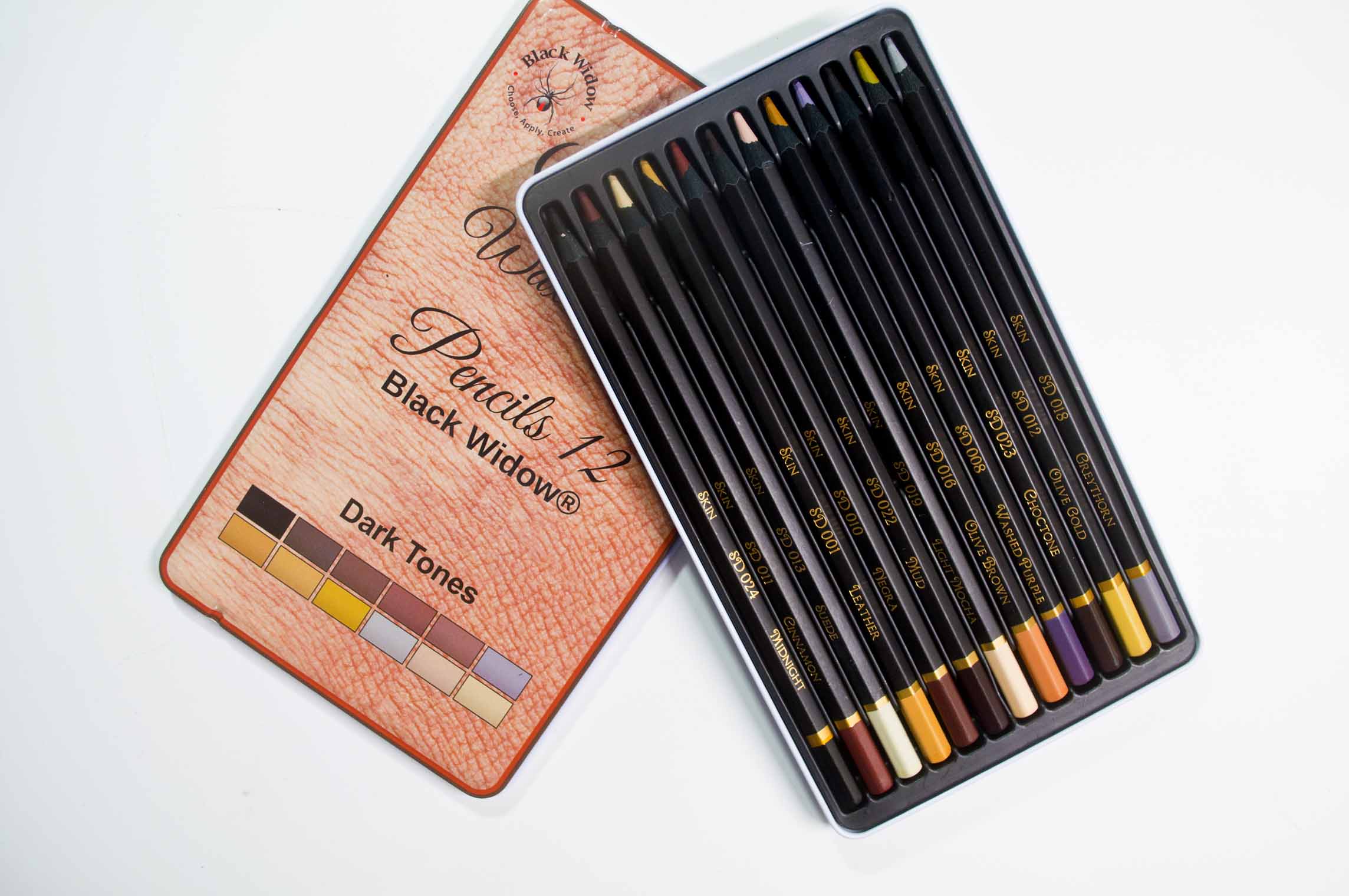 Black Widow Skin Tone Colored Pencils for Adult Coloring - Color Pencils  for Portraits and Skintone Artists - A Complete Color Range - Now With  Light Fast Ratings. 