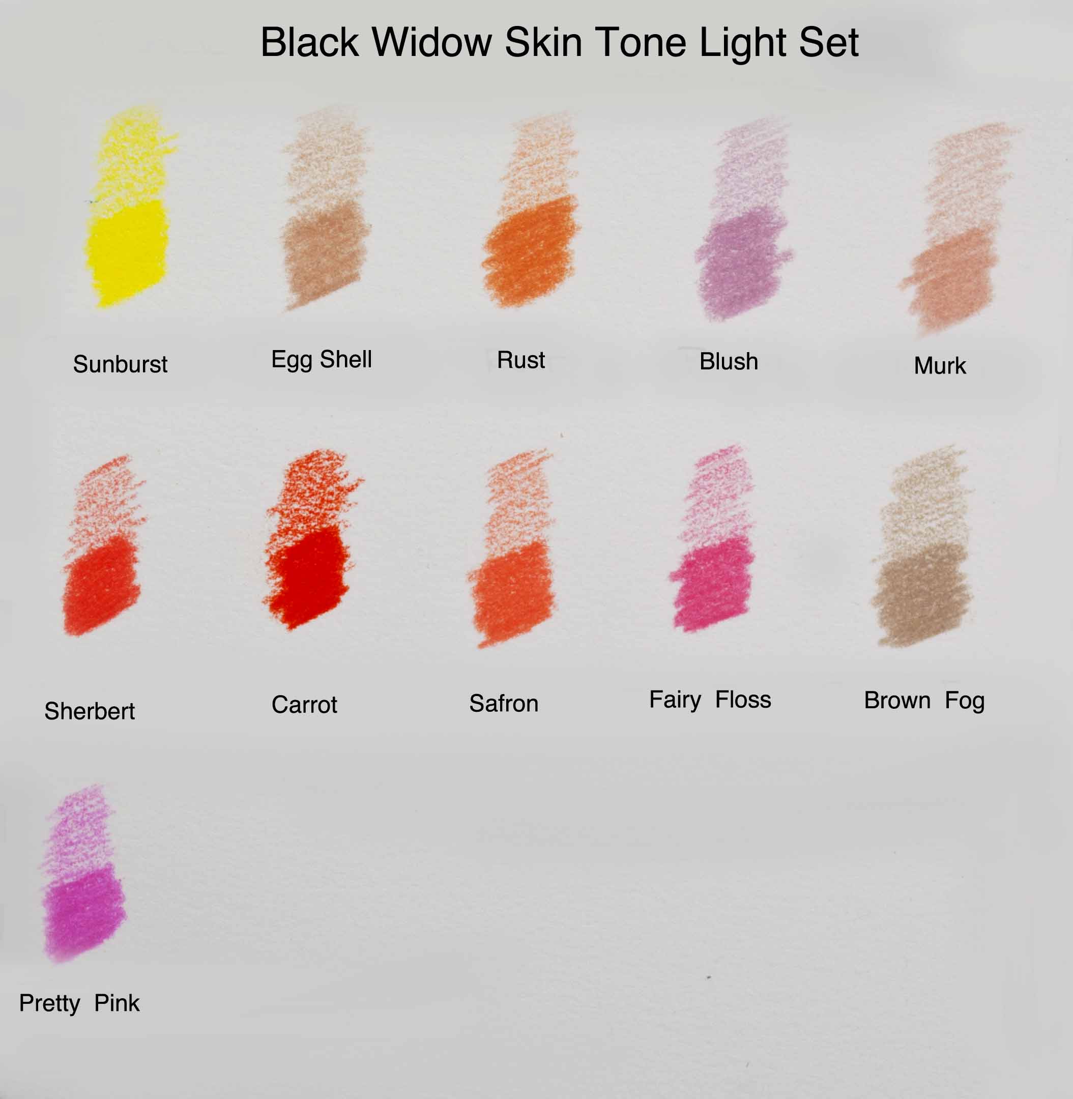 Black Widow Skin Tone Colored Pencils for Adult Guatemala