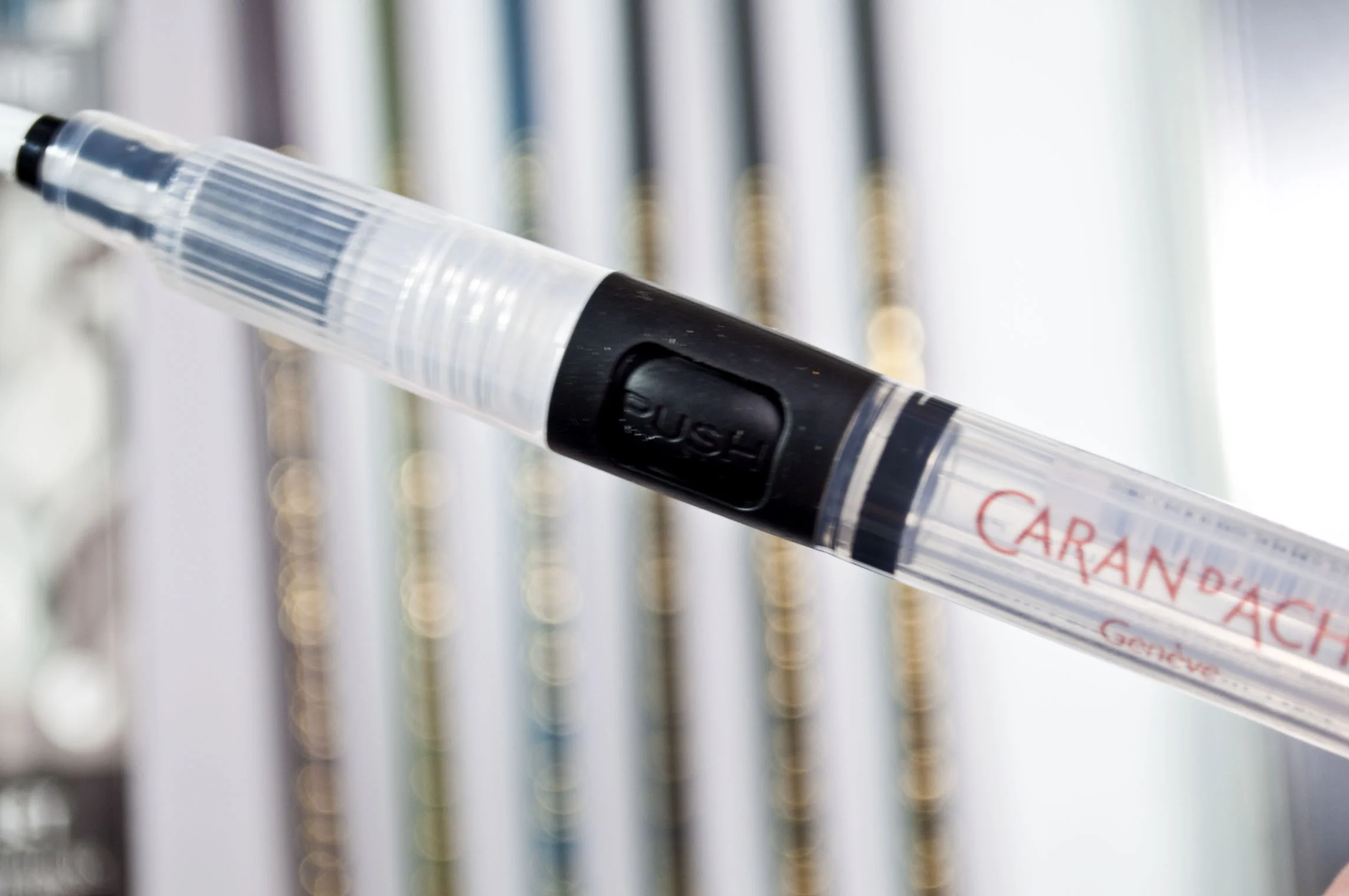 Push button on Caran Dache Brush Pen.jpg