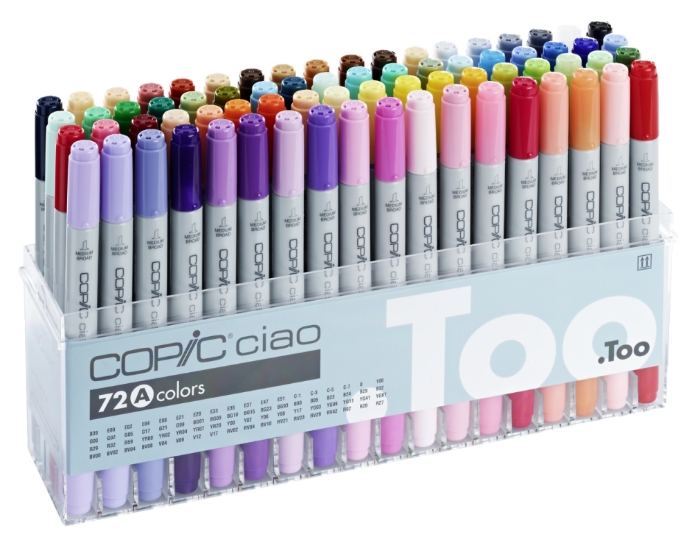 Copic 12 Ciao Alcohol Markers DIY Color Swatch Book Style 1 