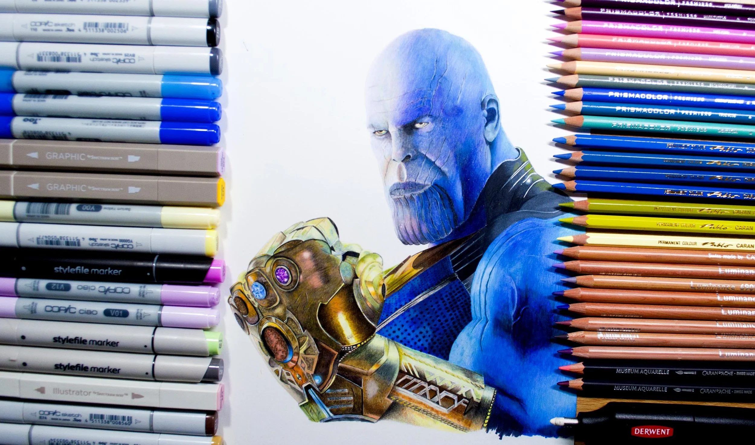 Copic Realistic Drawing Theia, Whimsical Drawing, X 12 Inches