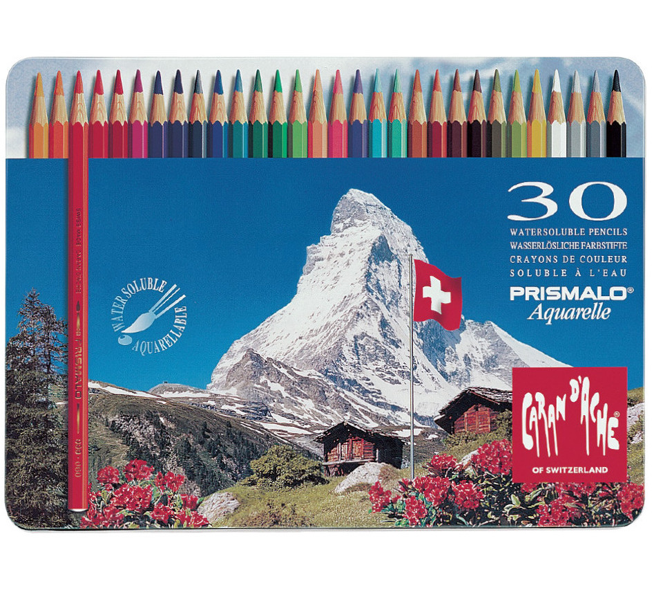 Box of 80 assorted watercolour pencils CARAN D’ACHE PRISMALO COLOUR PENCILS 