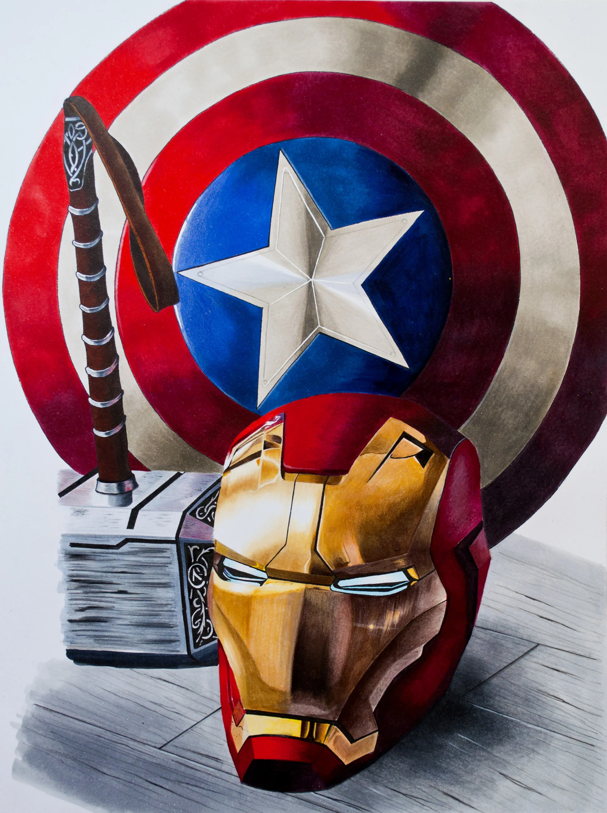 Iron Man, Thor and Captain America Art With Arteza Everblend Markers