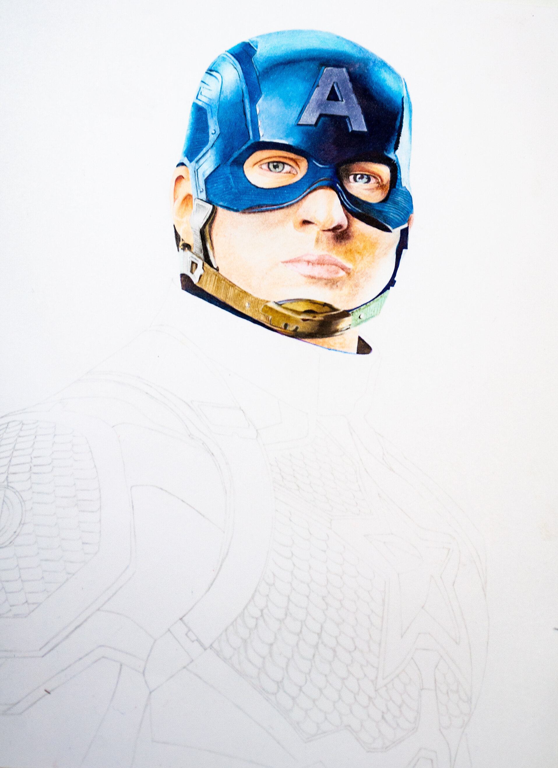 Colored Pencil Drawing Captain America Civil War by JasminaSusak on  DeviantArt