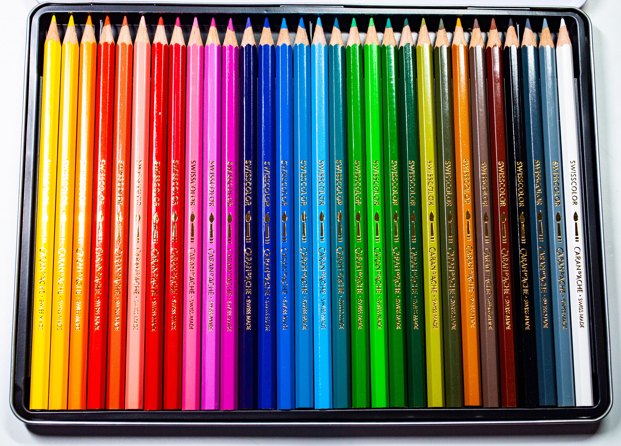 Vey high quality 30 Swisscolor Coloring pencils Caran dAche Caran D'ache of Switzerland 