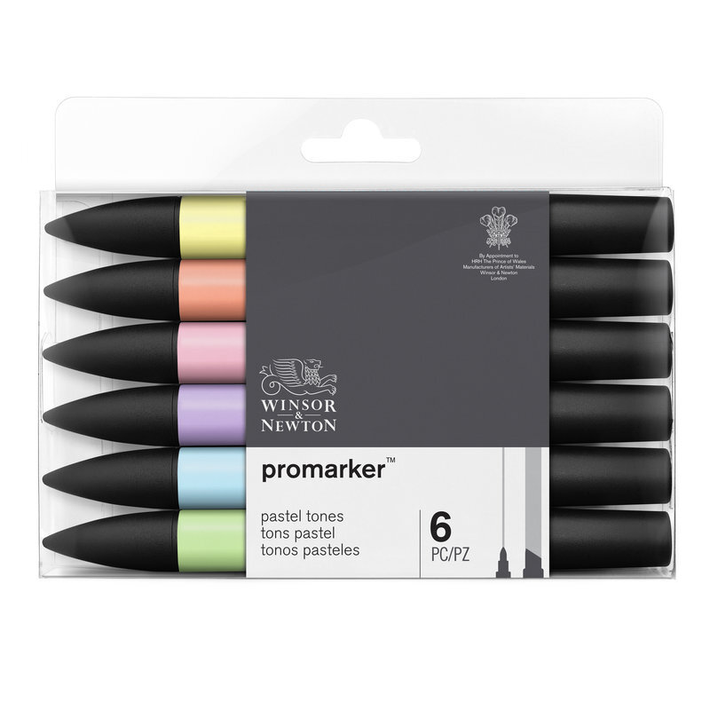 Winsor & Newton Promarker 6 Pastel Tones 