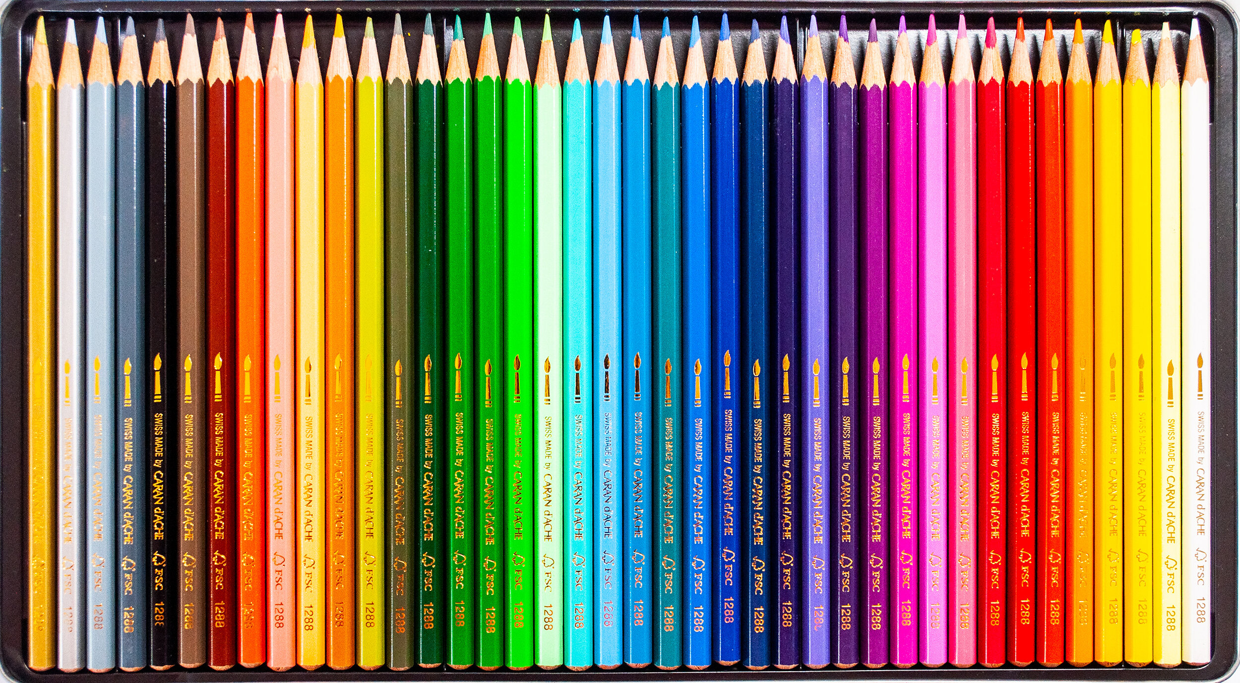 40 Colors Caran dAche Fancolor Color Pencils 