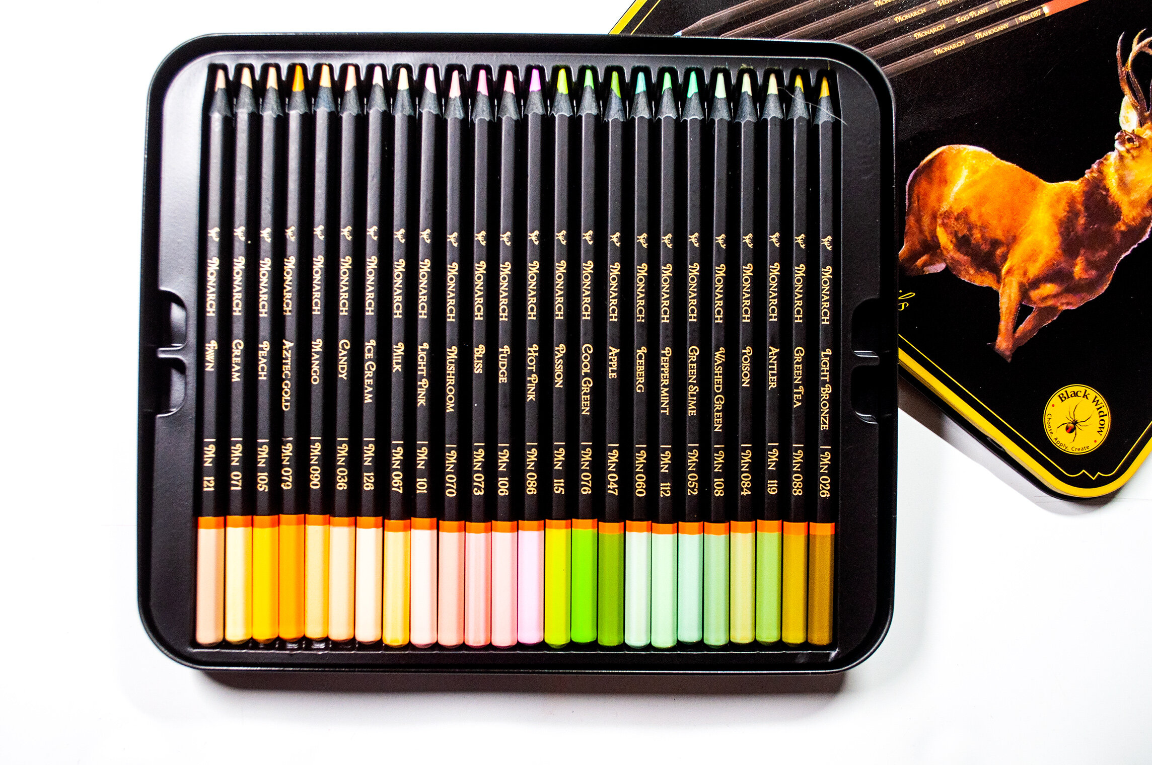 Black Widow Monarch Colored Pencils For Adult Coloring - 48 Coloring Pencils  With Smooth Pigments - Best Color Pencil Set For Adult Coloring Books An -  Imported Products from USA - iBhejo