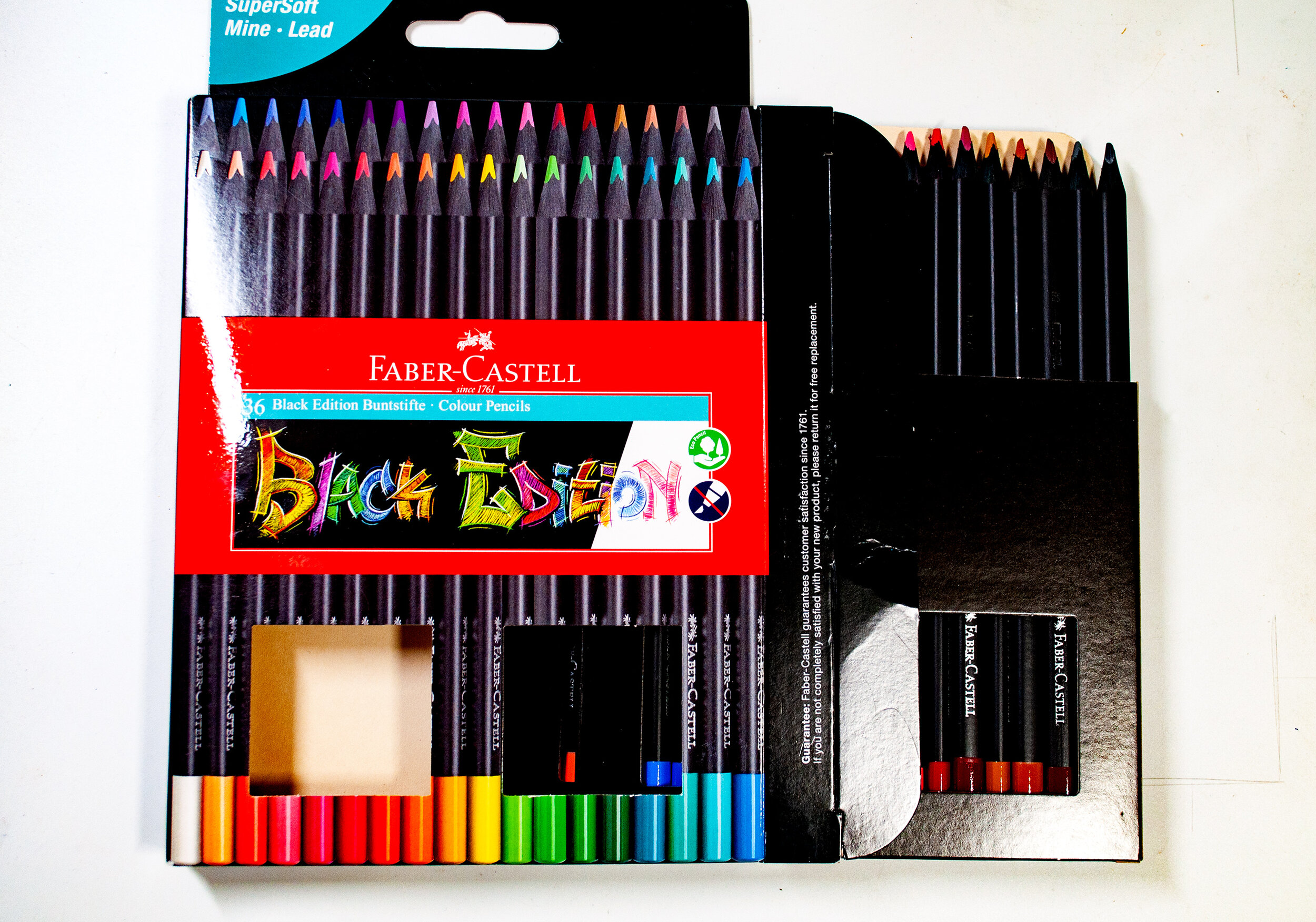 Black Edition colour pencils, tin of 36
