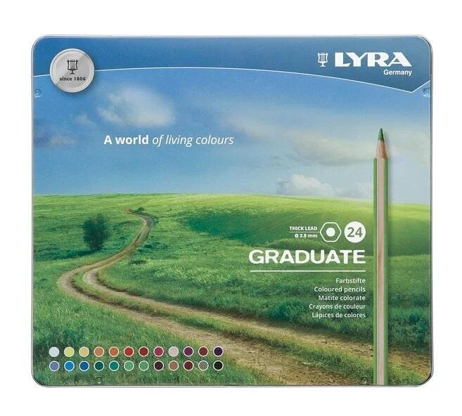 Lyra Graduate Colored Pencils 24 Set Tin