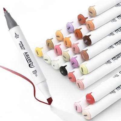 Swatching Artify 24 Skin Tone Alcohol Markers 