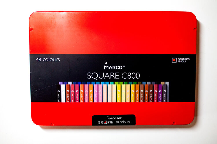 Marco C800 Square Colored Pencil Artwork Demonstration — The Art Gear Guide