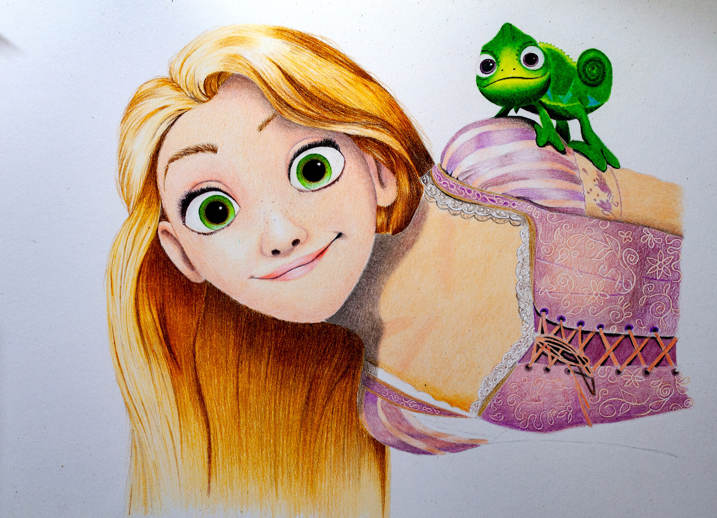 Disney Rapunzel Artwork Created With Nyoni Colored Pencils  The Art Gear  Guide