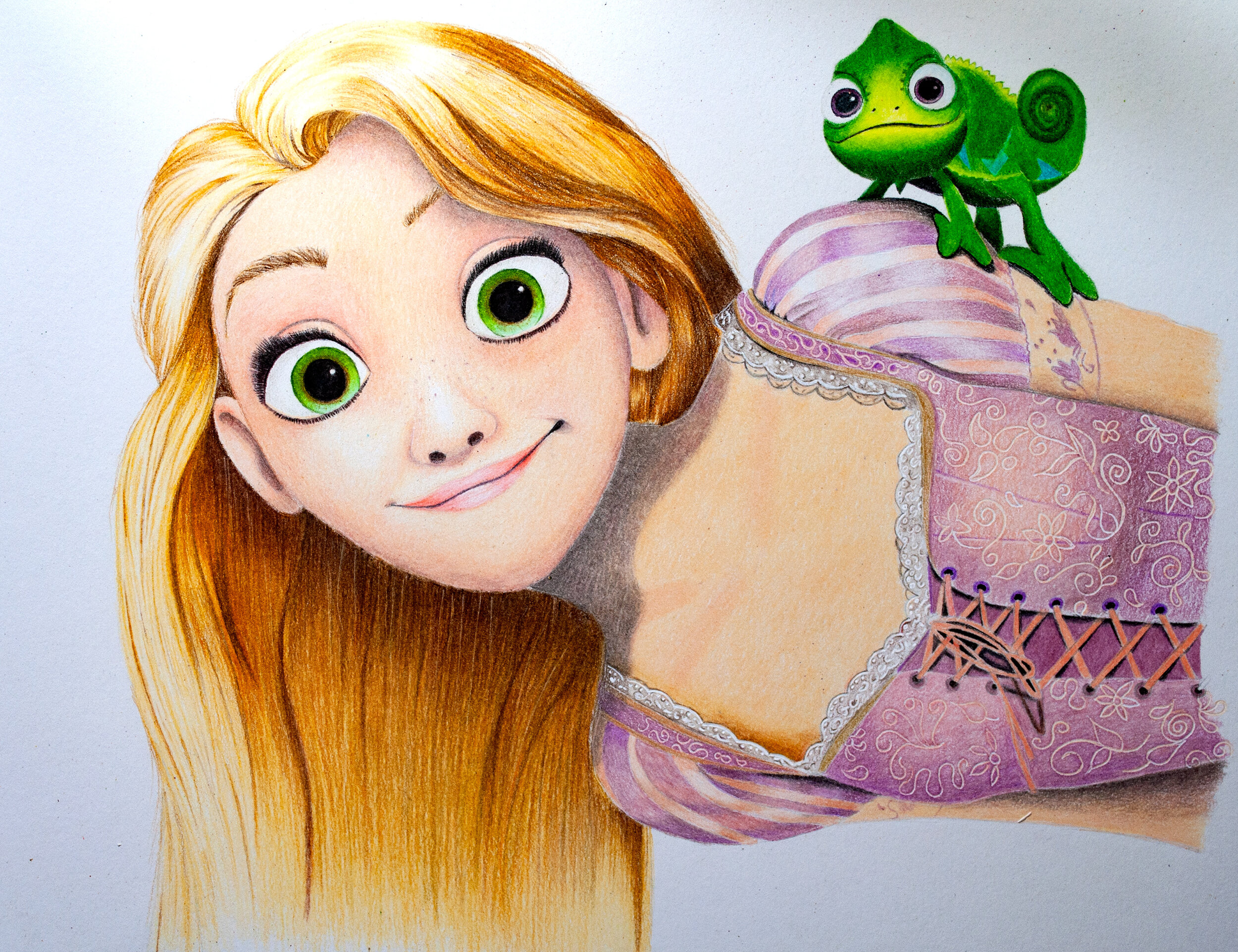 Disney's Rapunzel Drawing by Delia Palmer - Fine Art America