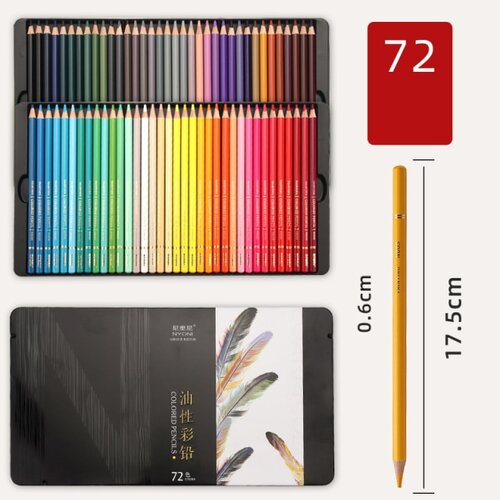 Nyoni - 72 Oil Based Colour Pencils - In Metal Box Set, Shop Today. Get it  Tomorrow!