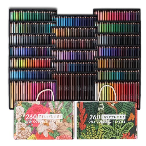 180 Colors Metal Box Coloured Pencils Colouring Pencils Oil - Temu
