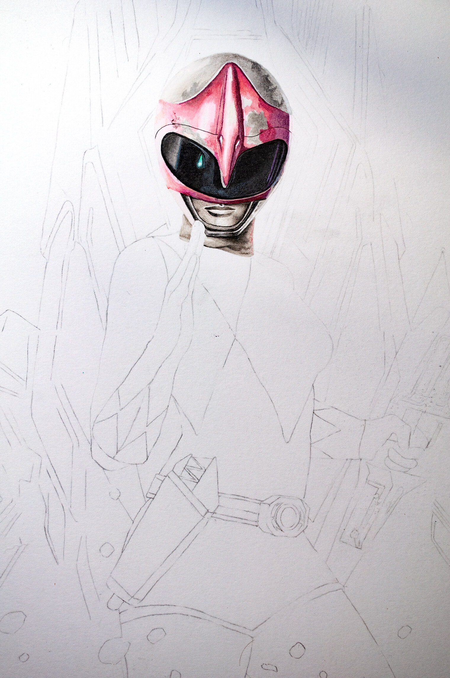 Pink power ranger sketch by KodiArt96 on DeviantArt