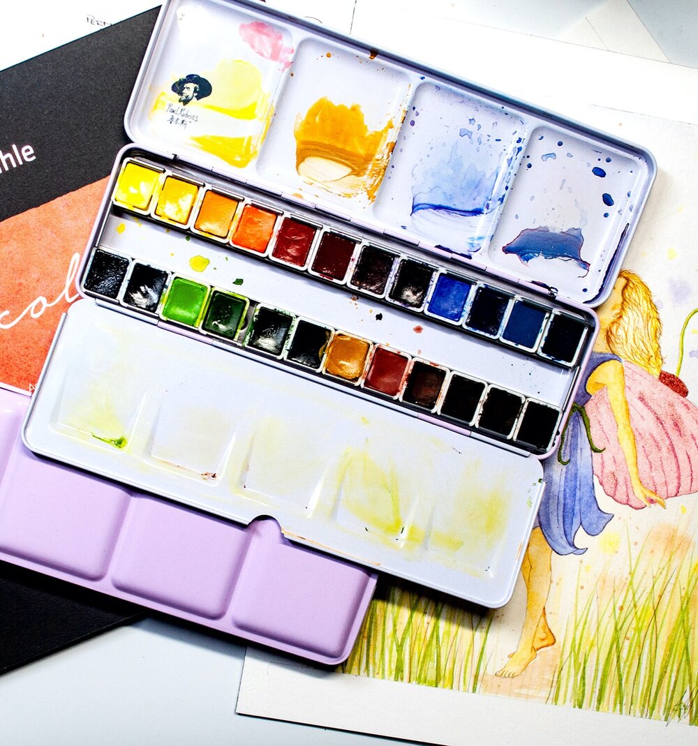 REview and soft Roses (Paul Rubens New Gemstone Watercolor set) – The  Frugal Crafter Blog