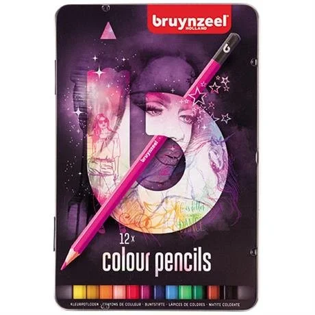 Bruynzeel 12 Set Colored Pencils ( Pink ) 