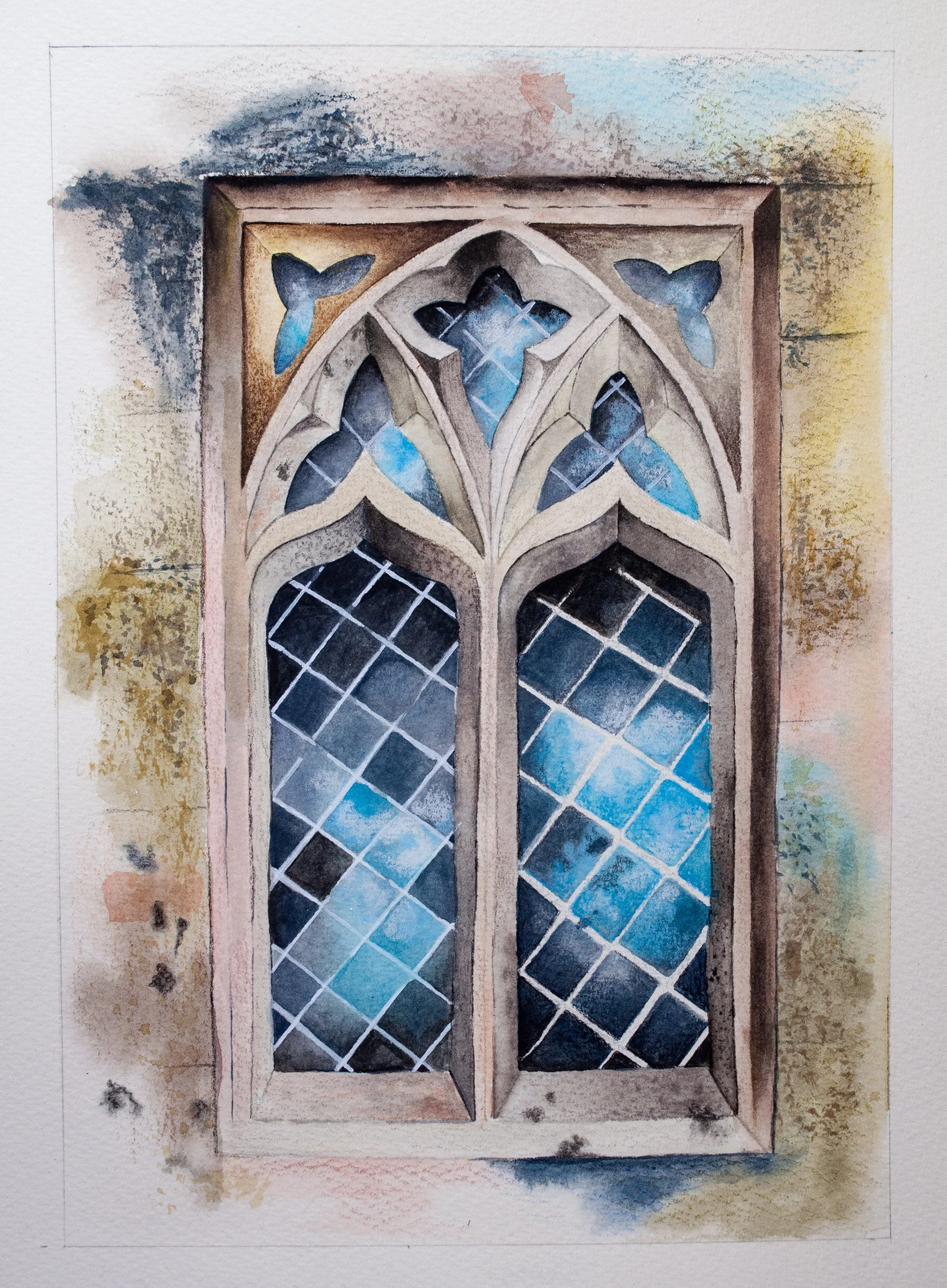 Chalkola Watercolor Architecture Painting