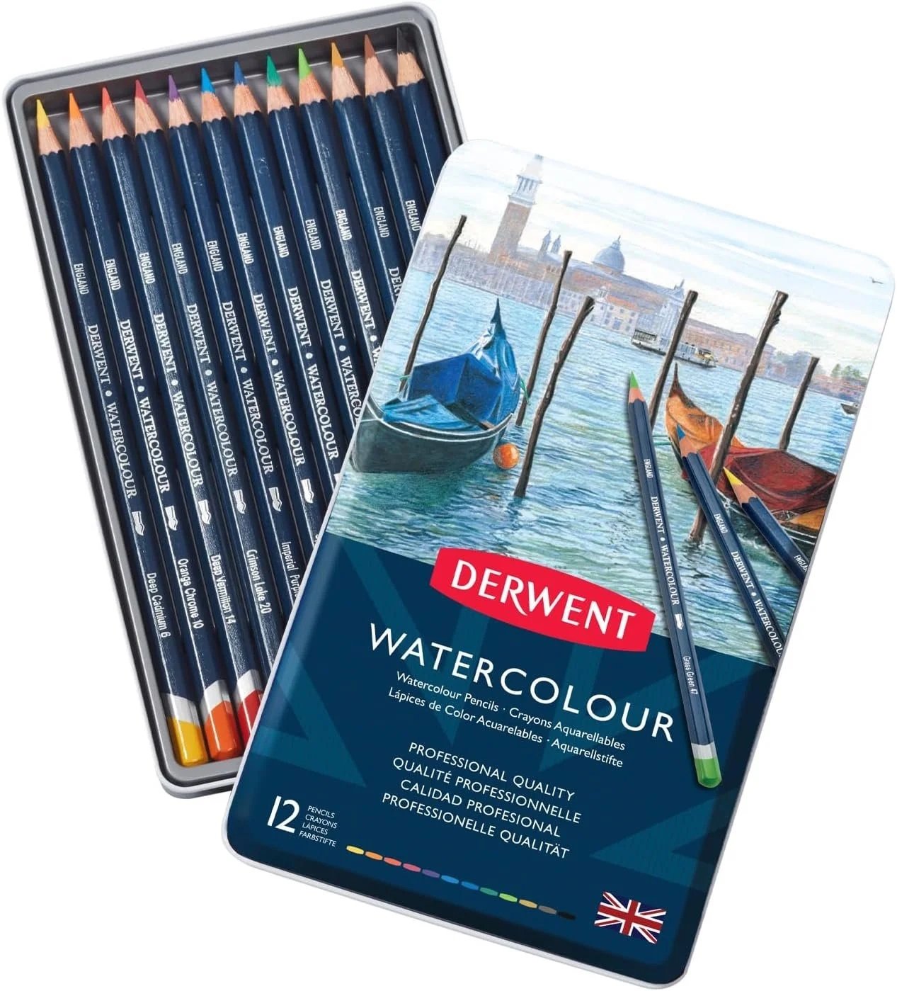 12 Set Derwent Watercolour Pencils 