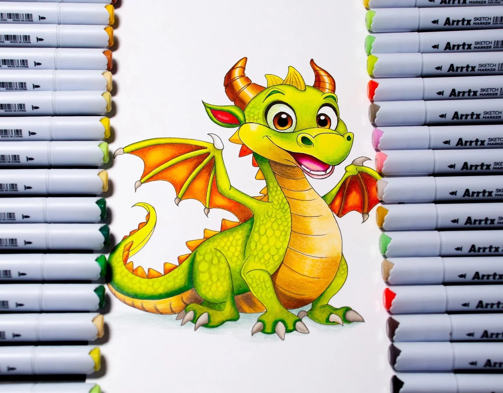 Arrtx AI Dragon Artwork With New Sketchmarkers 