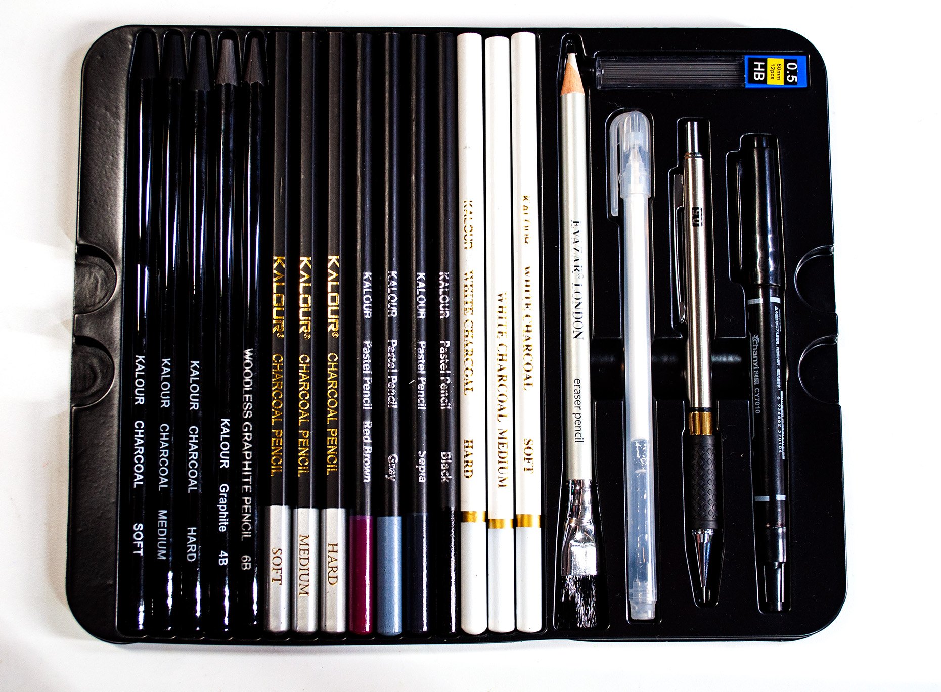 Happon 12pcs Sketch Pencil Set 8B, 7B, 6B, 5B, 4B, 3B, 2B, B, HB