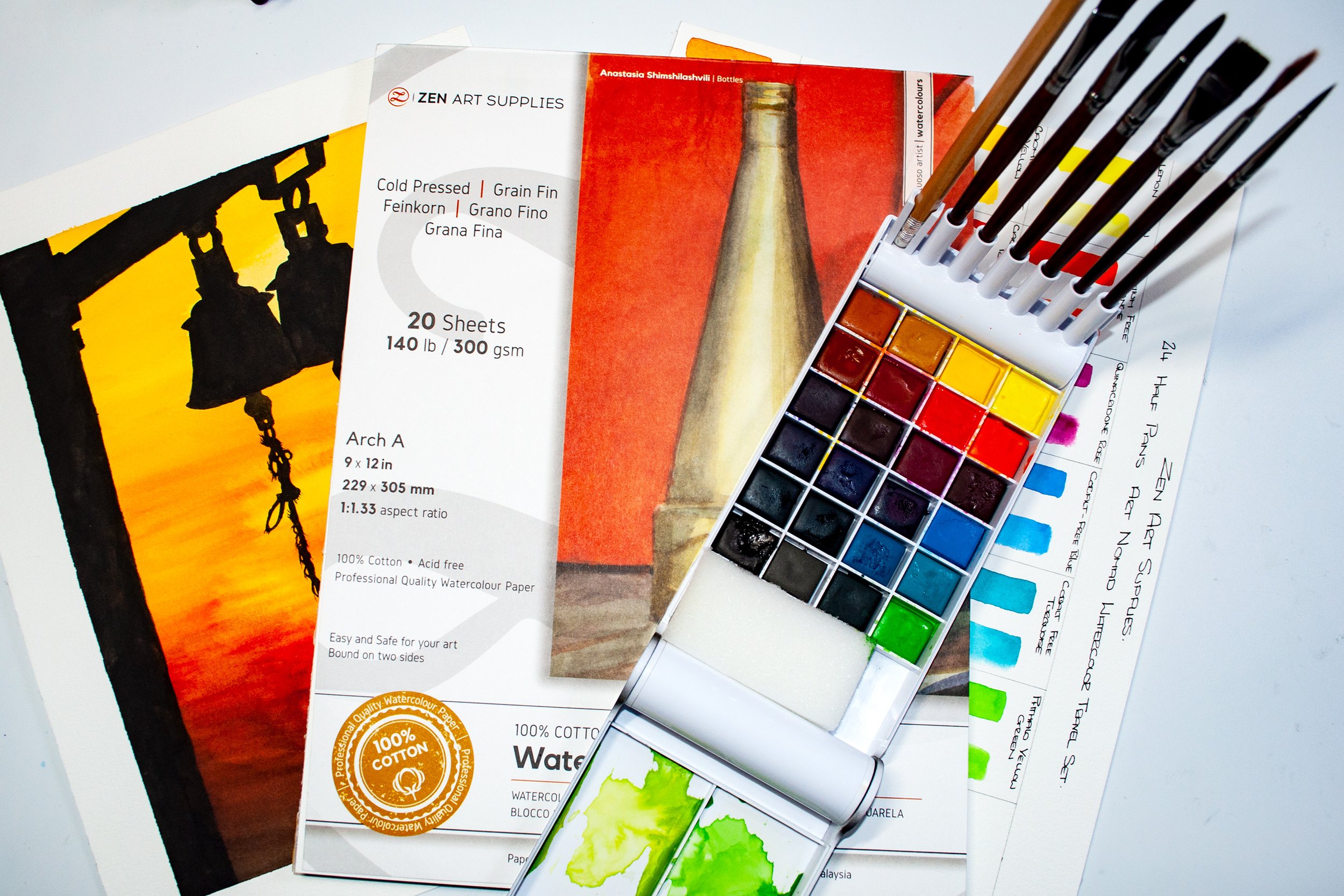 REVIEW: ZenART Verbena Brush Set and Art Nomad Pocket Travel Watercolor  Brush Set - Doodlewash®