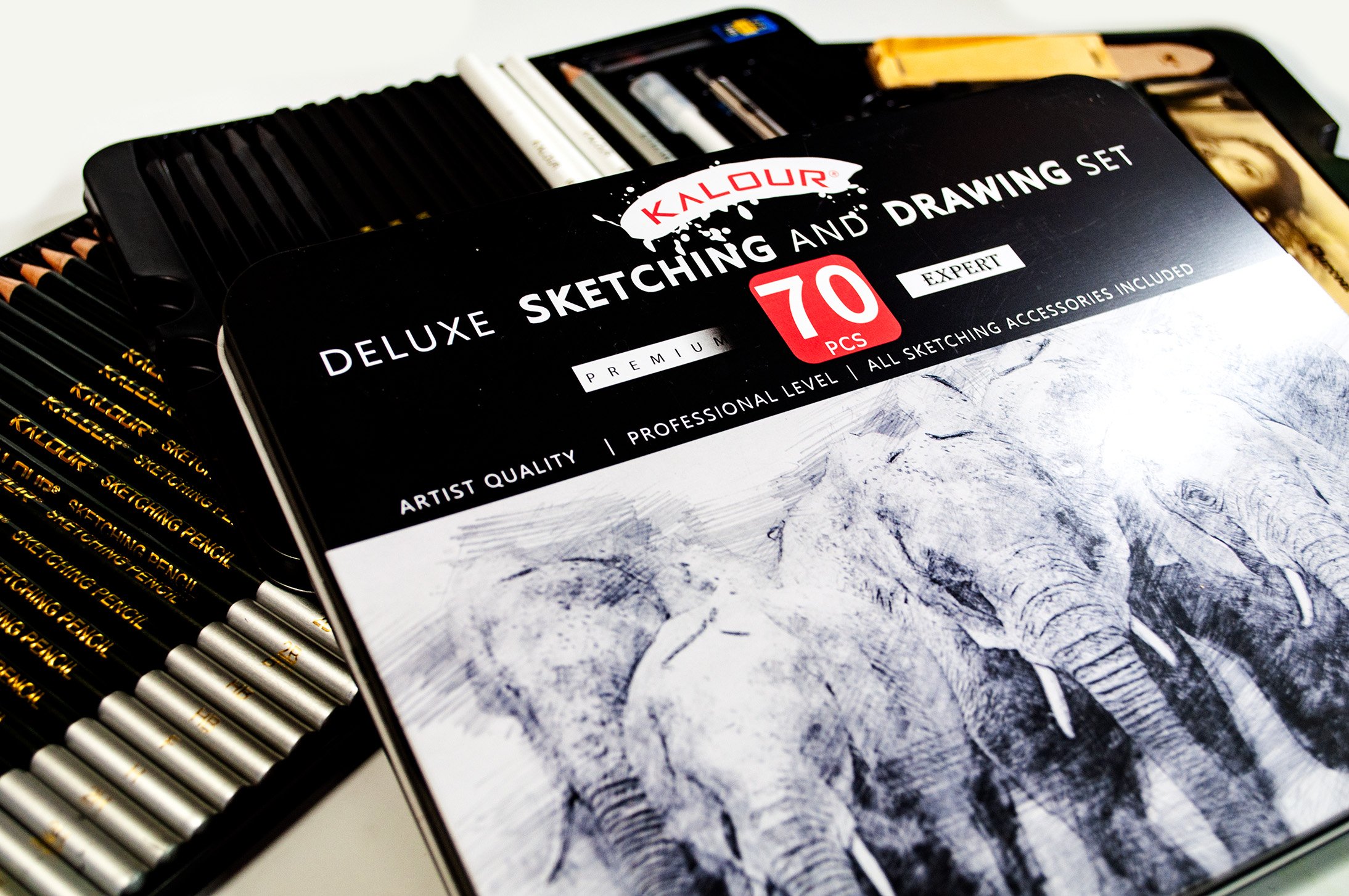 36pc Professional Sketching Drawing Set Art Pencil Kit Artists