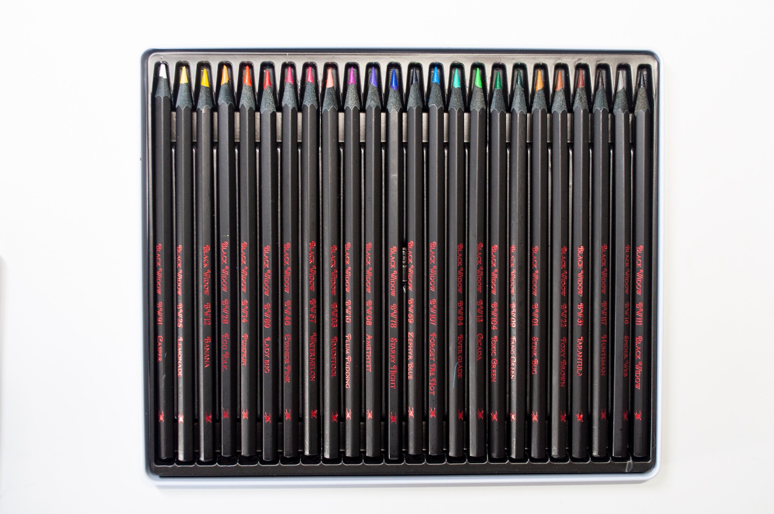 Black Widow 144 Colored Pencils DIY Color Swatch Book Style 2 