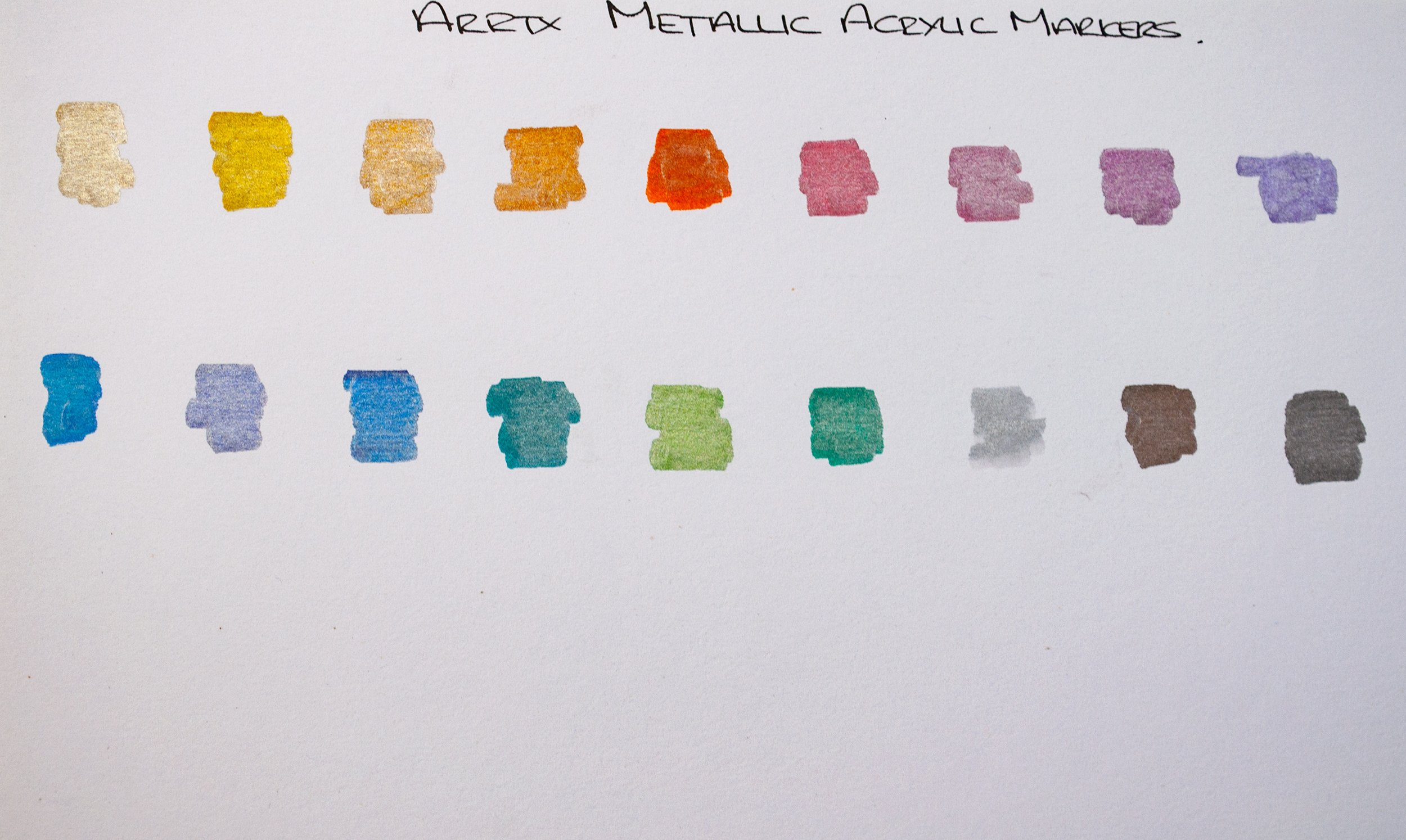 Arrtx Metallic Acrylic Markers Review - The Artistic Gnome Blog