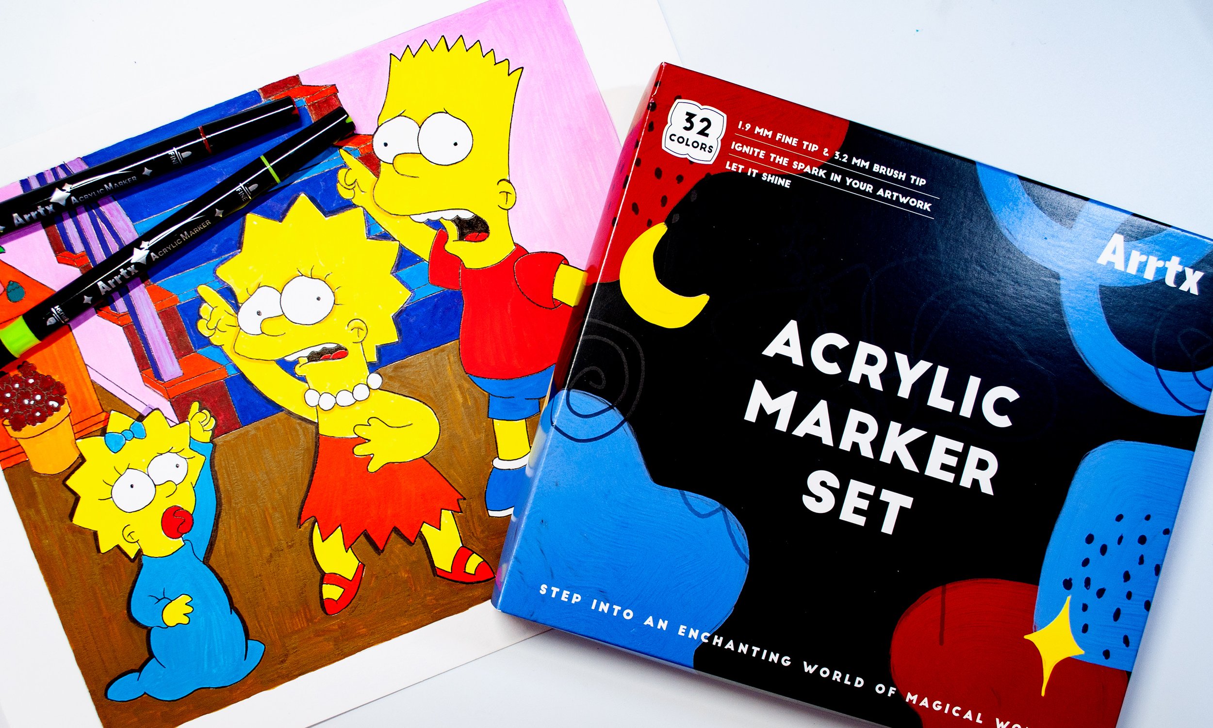 Arrtx] Acrylic Marker 24 Color Set