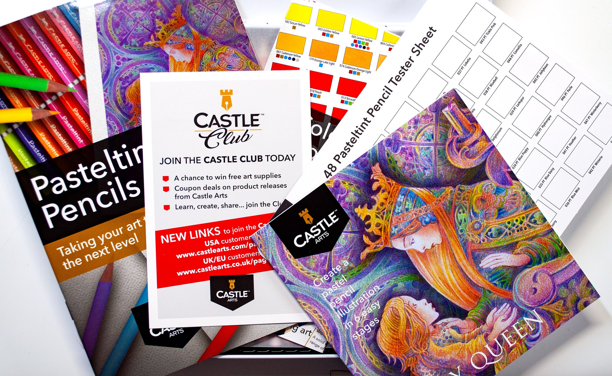 Castle Arts  96 Piece Metallic & Pasteltint Colored Pencils Tin