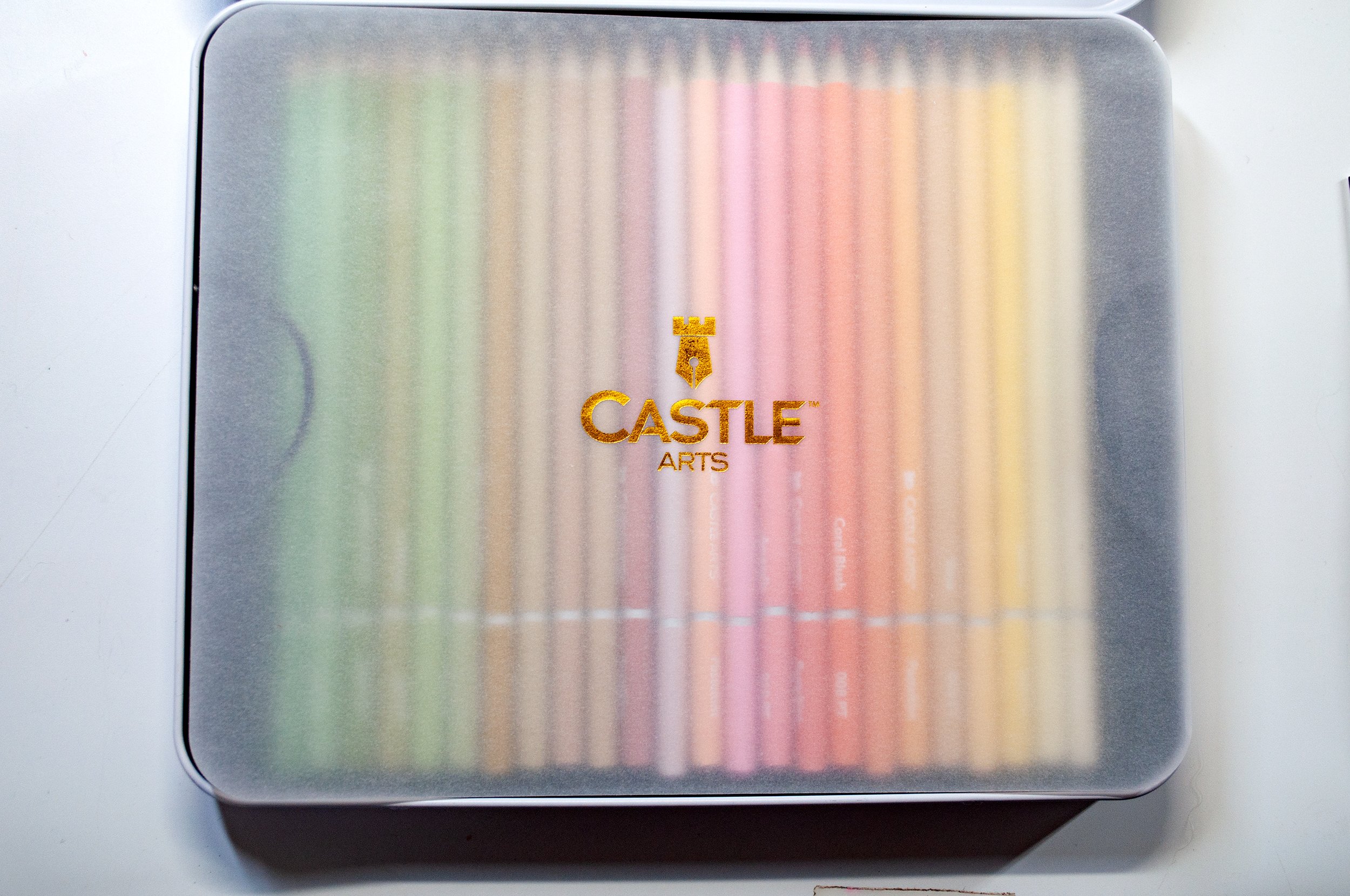 Castle Art Supplies 48 Pasteltint Colored Pencils Set with Extras | Quality  Colors in Softer, Sumptuous Tones | For Professional and Adult Artists 